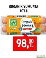 TARIM KREDİ ORGANİK YUMURTA 10'LU fiyat ve kampanya bilgisi